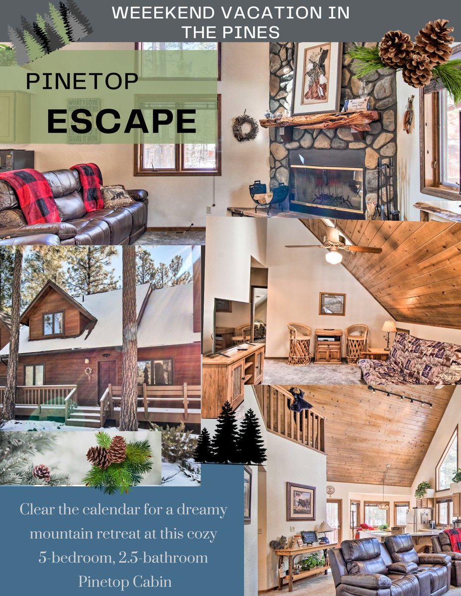 Looking for that weekend vacation still in Pinetop? Look no further! DM me for friend discounts too! Mssage me for the link
#pinetop #pinetopaz #vacation #rent #whitemountain #love #enjoy #family