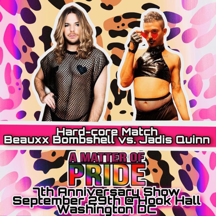 CaribbeanLarryL's tweet photo. .#LiveFromDC 9/29 @LGBTQwrestling presents a drag, burlesque and pro wrestling EXTRAVAGANZA! 

#HOFers @RealMelina and @blklkp will be in the building

@bettyohellno will storm the house down

@xoJadisQuinnxo battles @BeauxxBombshell 

#AMOPChampion @theboydiva vs @onlycocomousse https://t.co/R54j24IR6E