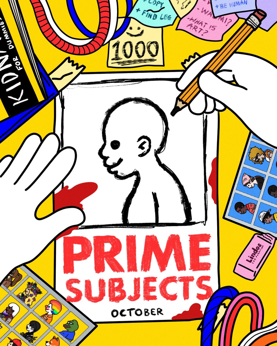 PRIME SUBJECTS!🙂

1000 hand drawn characters.

No code, No generator, all Human.

Drops in October 🎃