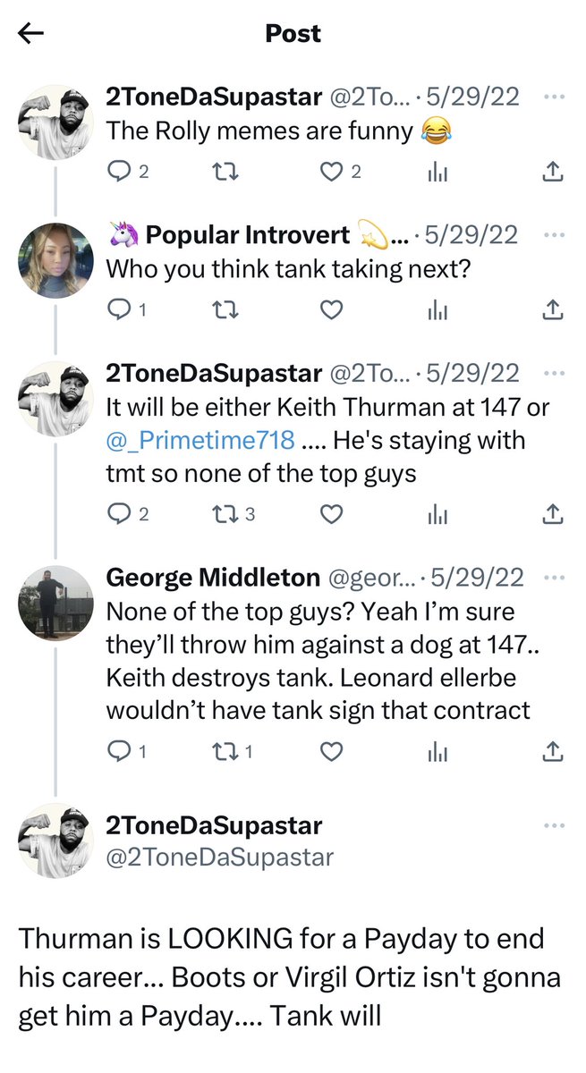 2ToneDaSupastar's tweet photo. I told Yall last year that Gervonta Davis will be fighting Keith Thurman  #IAmBoxing https://t.co/0mHotd3muW