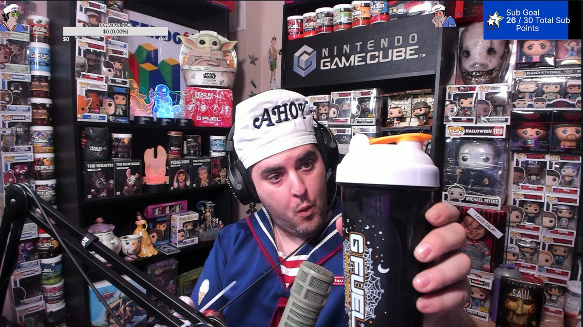 adaveslife's tweet photo. got my @gfuelenergy #gfuel in my spooky shaker cup https://t.co/ntcr1D2idS going live now going after the apocalypse 3 gold skull trophy challenge in @phasmophobiagame #phasmophobia and than hopping on some @deadbydaylight #deadbydaylight looping #shirtmysurvivor #intothfog https://t.co/tcnCzCXJug