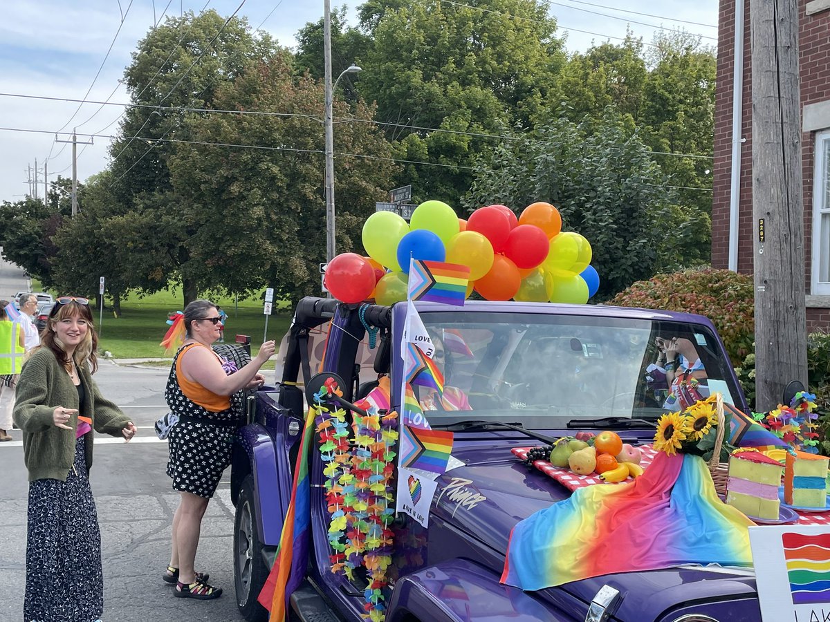 LakefieldPride's tweet photo. Getting ready for the Peterborough Pride Parade earlier today! https://t.co/5vObGaW9aa