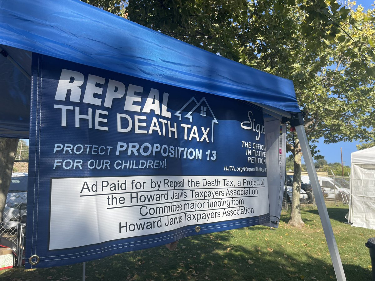 RepealDeathTax's tweet photo. We’re at the Auburn Home Show today and hundreds of people have signed #RepealtheDeathTax petitions! We’ll be here at the Gold Country Fairgrounds again tomorrow. You also can print petitions to sign and mail in from https://t.co/xeNKeG83LJ! #ProtectProp13 https://t.co/VqSyv7c223