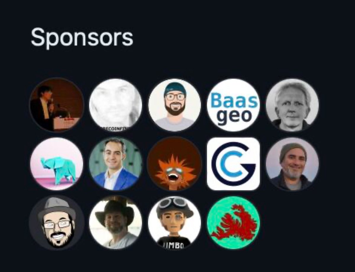 Sticker your repo via GitHub @osgeo sponsorship!

github.com/sponsors/OSGeo

Choose $50/month to meet "bronze" level to cross-list on osgeo.org website

#osgeo #foss4g