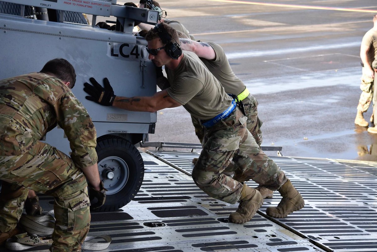 Westover Reserve Airmen working in Hawaii as part of the #RITP23 exercise. 

The crew worked with multiple other Reserve units to refuel and load the aircraft prior to takeoff, ensuring the team at Anderson AFB, Guam would have all the equipment and personnel needed. Go Westover!