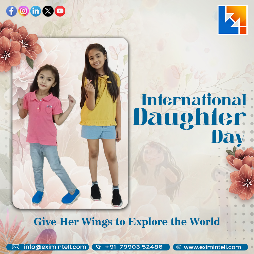 exim_intell's tweet image. From little giggles to life&apos;s big achievements, daughters make every moment special. 

Exim Intell Family की तरफ से सभी देशवासियों को अंतरराष्ट्रीय बेटी दिवस की हार्दिक शुभकामनाएं

eximintell.com/contact-us/

#InternationalDaughterday 
#EximIntell #ExportImportCourse