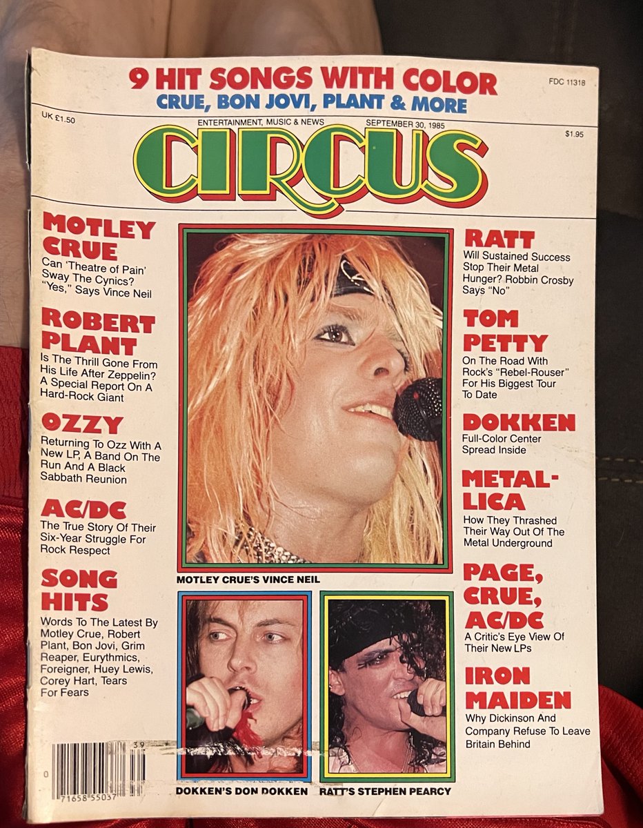 3 #CircusMagazine covers from the early/mid '80s, with covers featuring #DeeSnider from #TwistedSister, #PaulStanley from #KISS, and #VinceNeil from #MotleyCrue. #hairmetal