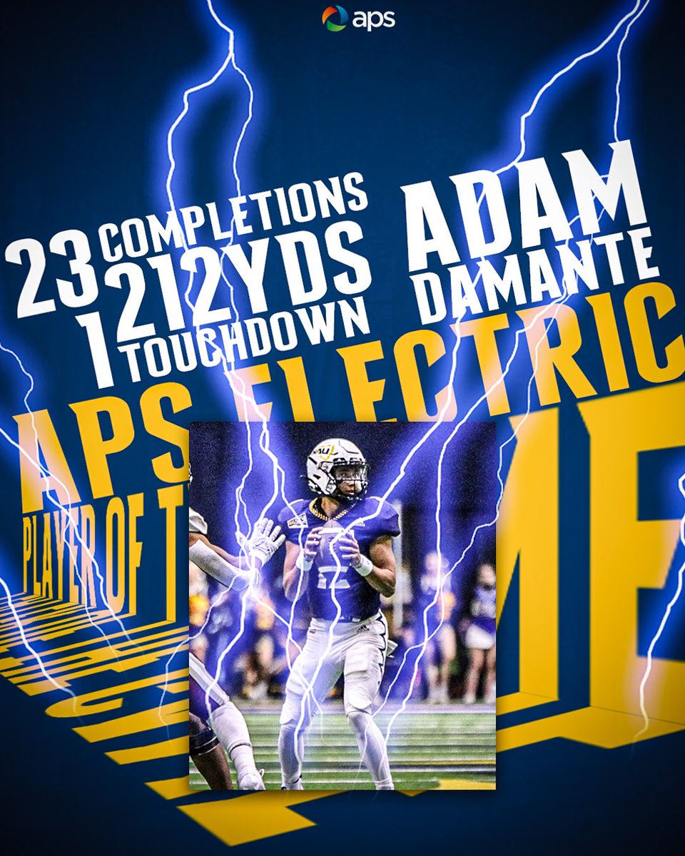 Give it up for the freshman 👏 <a href="/AdamDamante/">adam damante</a>, our APS Electric Player of the Game!

#RaiseTheFlag