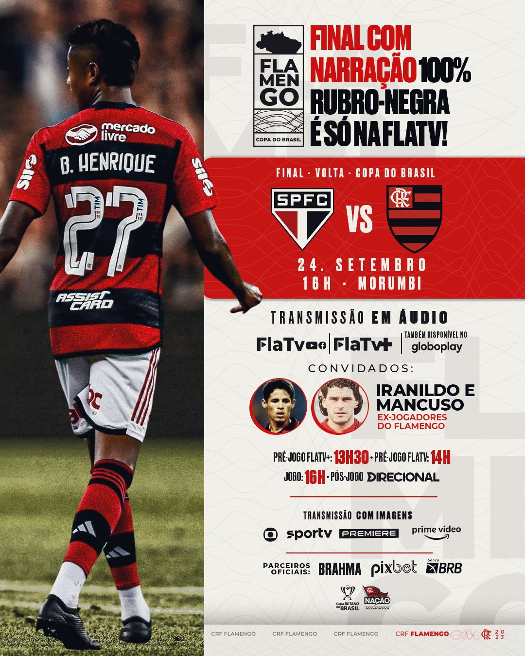 Flamengo on X: Se é FlaTV+, tem no Globoplay! / X