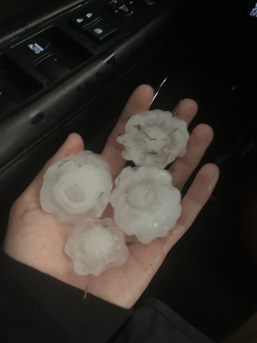 Large hail east of Beggs OK #okwx