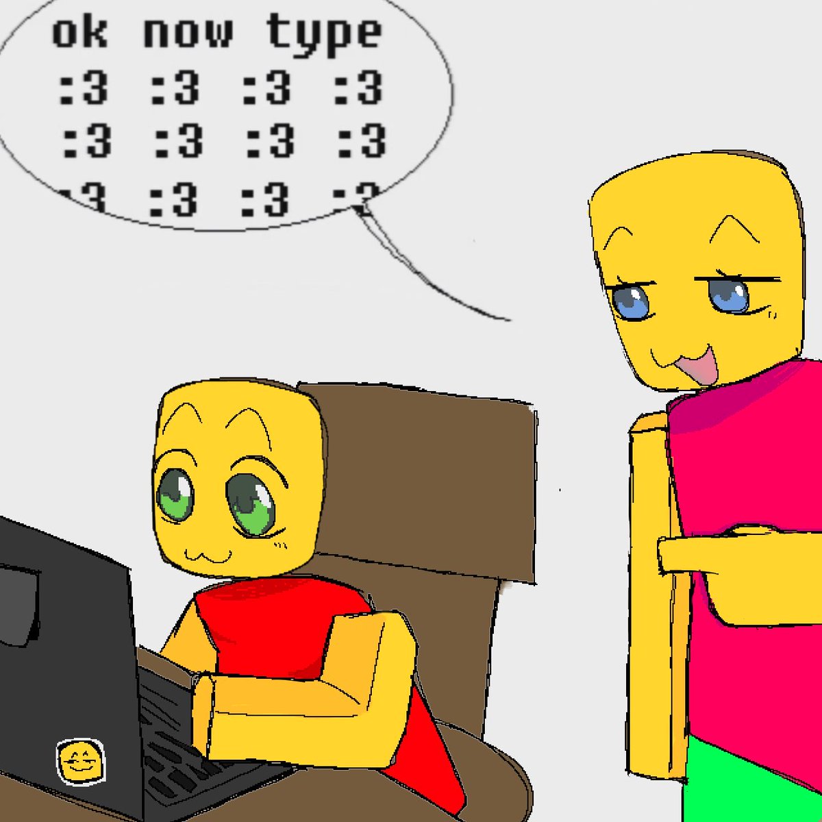 potheadRoblox's tweet image. Jen and Jim ? #jimcomputer #roblox