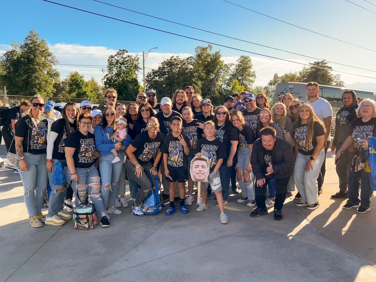DaniMariaRyan's tweet photo. Proud of you son @CarsenRyan Keep your head up. And never forget how loved you are. Thank you family for showing up today. 💙🐻💛 #TWOZERO #UCLA #uclafootball https://t.co/m65QhllodN