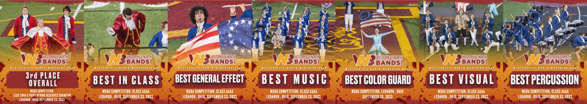 BRINGING HOME the HARDWARE from MSBA Competition!
🥉Overall - less than a point behind reserved champion
🥇Guard in Class AAAA
🥇Percussion in Class AAAA
🥇Best General Effect in Class AAAA
🥇Music in Class AAAA
🥇Best Visual in Class AAAA
🥇Best in Class AAAA