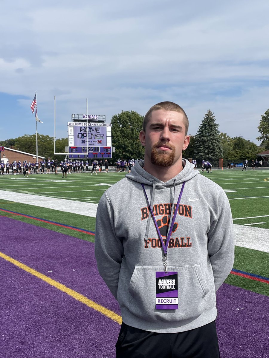 Nate Stark (@natesta90635608) on Twitter photo After a great visit and conversation with <a href="/CoachKlaus68/">Brendan Klaus</a> I am very excited to announce that I have received an opportunity to play football at The University of Mount Union! #ChampionTheStandard
<a href="/CoachGeoffDartt/">Geoff Dartt</a> <a href="/NickKazandjian/">Coach K</a> <a href="/jmarkowski_8/">Jordan Markowski</a> <a href="/MountUnionFB/">Mount Union Football</a> <a href="/godogs_football/">Brighton Football</a> After a great visit and conversation with <a href="/CoachKlaus68/">Brendan Klaus</a> I am very excited to announce that I have received an opportunity to play football at The University of Mount Union! #ChampionTheStandard
<a href="/CoachGeoffDartt/">Geoff Dartt</a> <a href="/NickKazandjian/">Coach K</a> <a href="/jmarkowski_8/">Jordan Markowski</a> <a href="/MountUnionFB/">Mount Union Football</a> <a href="/godogs_football/">Brighton Football</a>