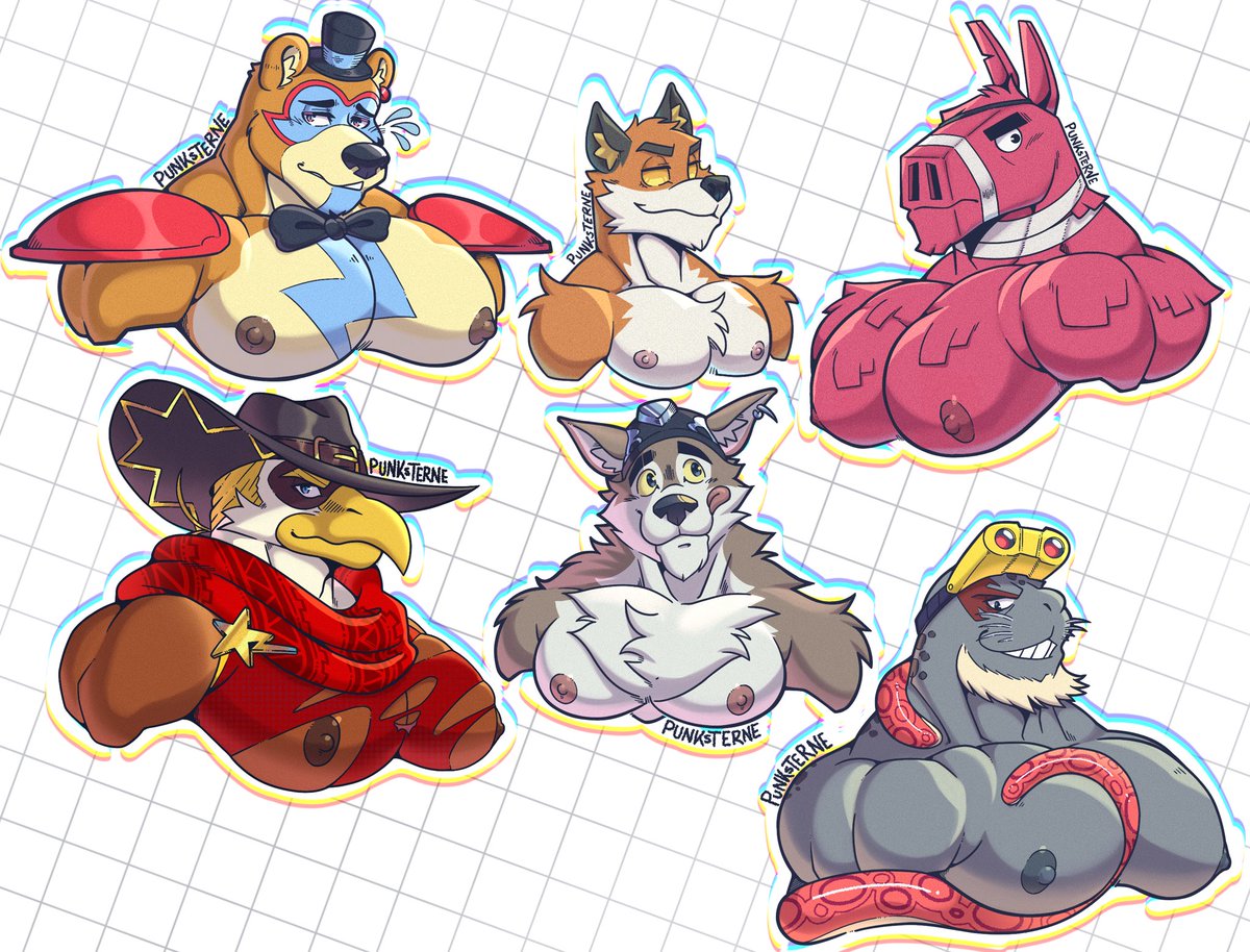PUNKsTERNE's tweet photo. I LOVE MEN WITH BIG TITS!!!!
Stickers for Confuror’s Night Market! 

Already available over on RB if you’d like to get one! https://t.co/UUviWKnHMs