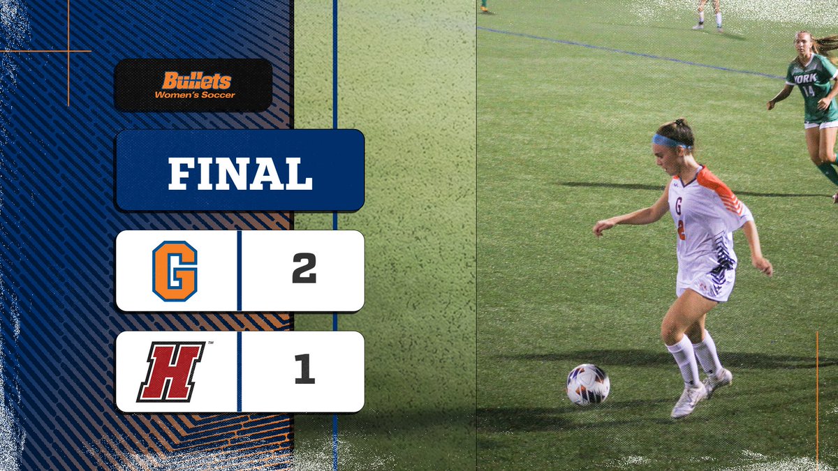 gburgbullets's tweet photo. BULLETS GET THE W IN THE FINAL MINUTE! With less than 60 seconds to play, Petra Brown fielded the ball off a corner to find the back of the net and make it a 2-1 Gettysburg win. 🔶🔷 #GoBullets #d3soc https://t.co/cIsOSVmDnD