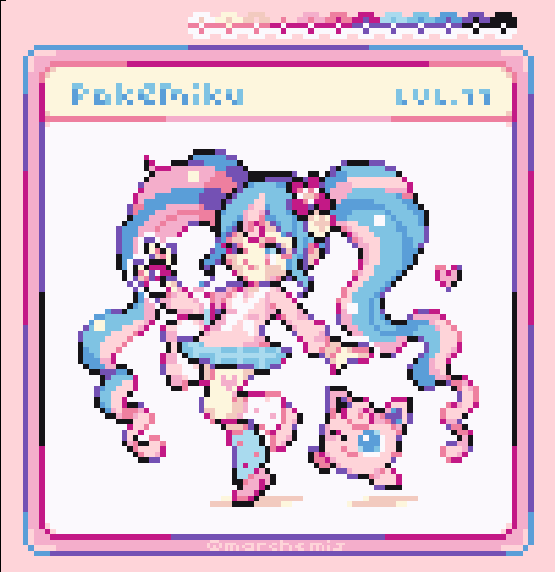 i love her  #ポケミク #初音ミク #ドット絵