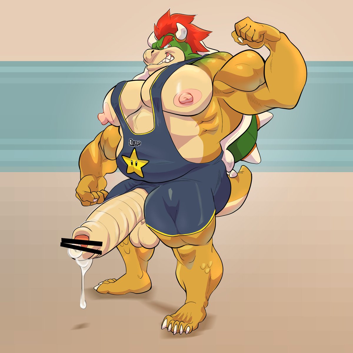 This was intended as a Bowser day pic, but even though it's late, there's never a reason not to draw Bowser :P I must apologize in advance as regulations contacted me and I'm no longer allowed to post lewd pics. These were the biggest censors they could give me... >_>