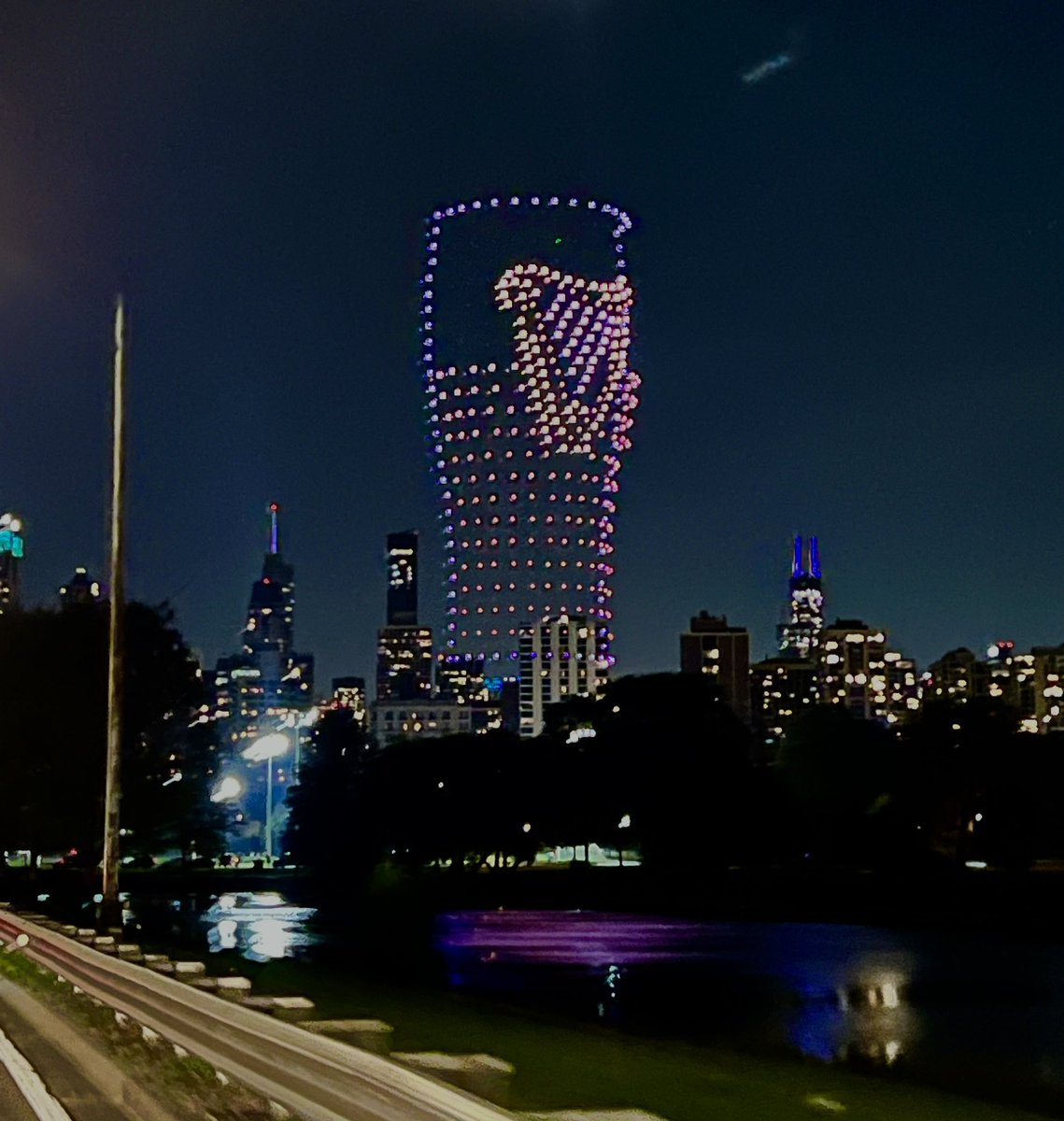 ..there’s a giant glass of Guinness on Lake Shore Drive right now