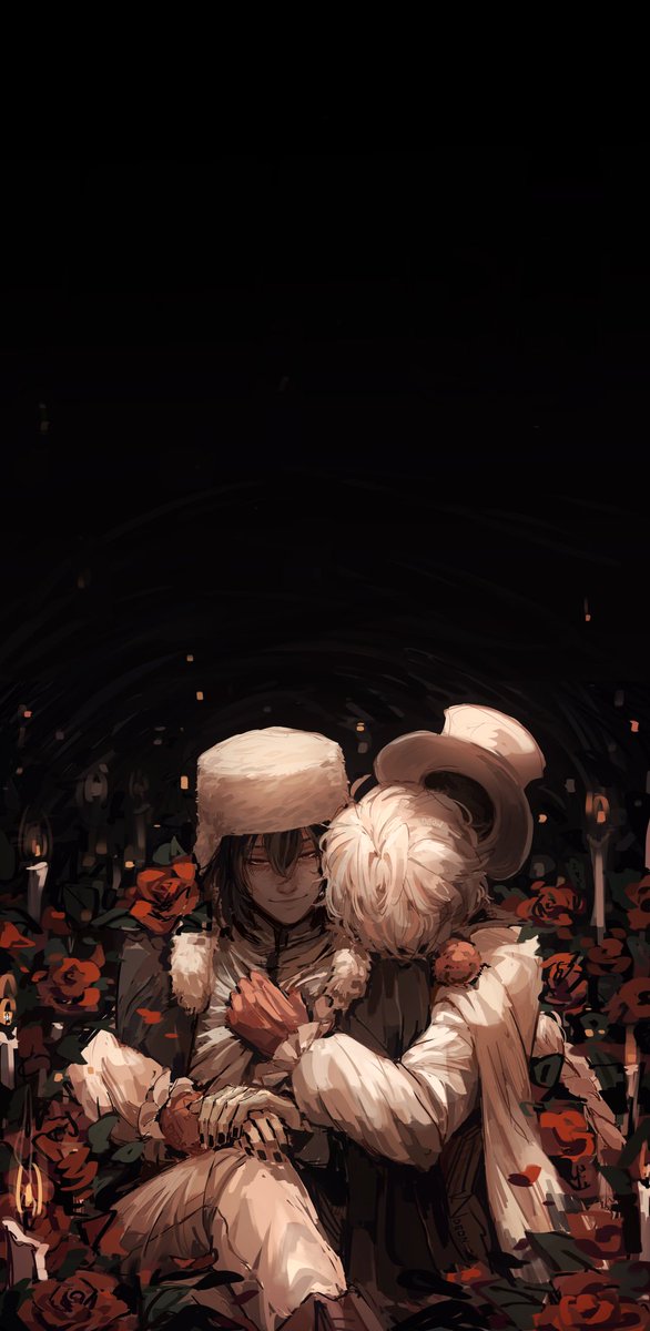 Fyolai shippers be having a rough week so 😂 Also added an alternative for wallpapers, i have this drawing as mine so yeah. #fyodordostoevsky #nikolaigogol #BSD #bsdfanart