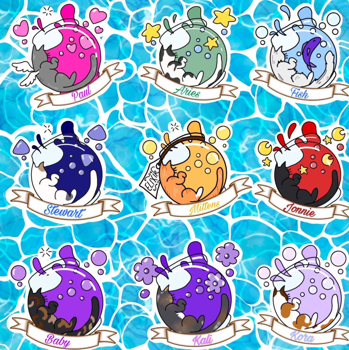 TrashCatX3's tweet photo. Drew some stickers of friends pets ❤️ which one looks like your furry friend?
#Art #Artist #smallartist #DigitalArtist #Cat #CatArt #Artmoots https://t.co/5Up4Yiz0PB