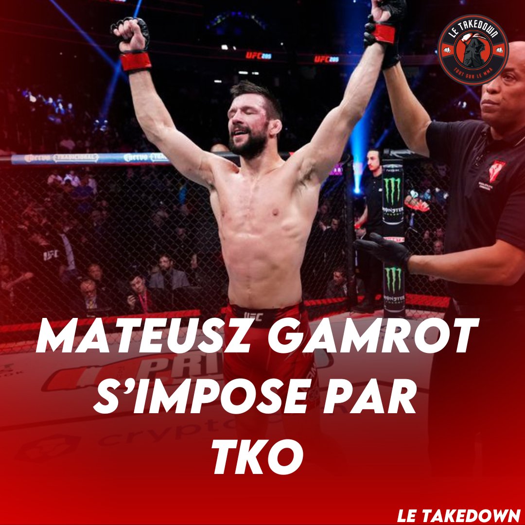 LeTakedown_off's tweet photo. Mateusz Gamrot s'impose par TKO suite à une blessure terrible de Rafael Fiziev.

Suite à un Middle Kick contré par le coude de Mateusz Gamrot, Rafael Fiziev est contraint d'abandonner.
#UFCVegas79 https://t.co/J7y6GVyvML