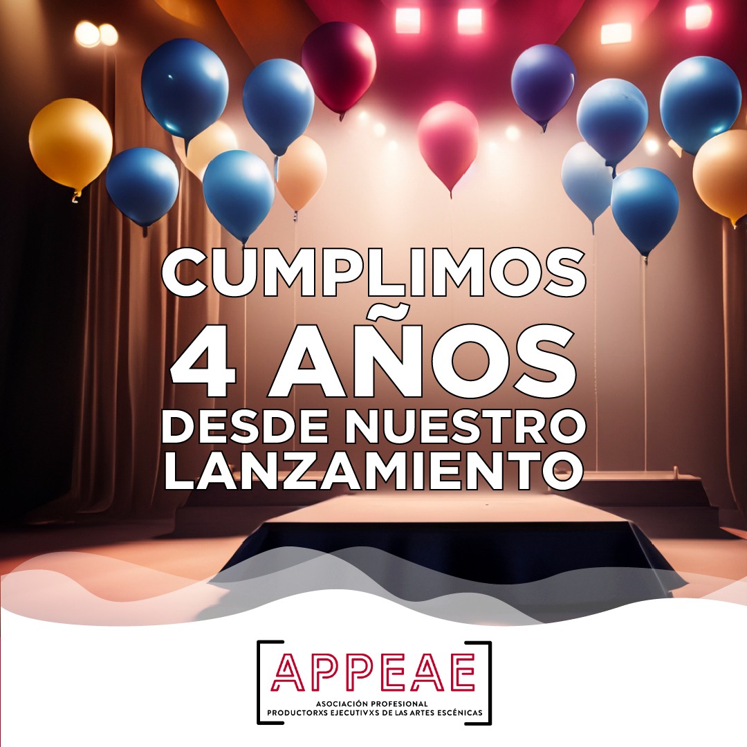 APPEAE, la Asociación Profesional de Productorxs Ejecutivxs, que reúne a profesionales de Argentina e Iberoamérica, está de celebración. 
Cumplimos 7 años desde nuestra fundación y 4 desde nuestro lanzamiento. 

Gracias a nuestros socixs, seguimos creciendo.