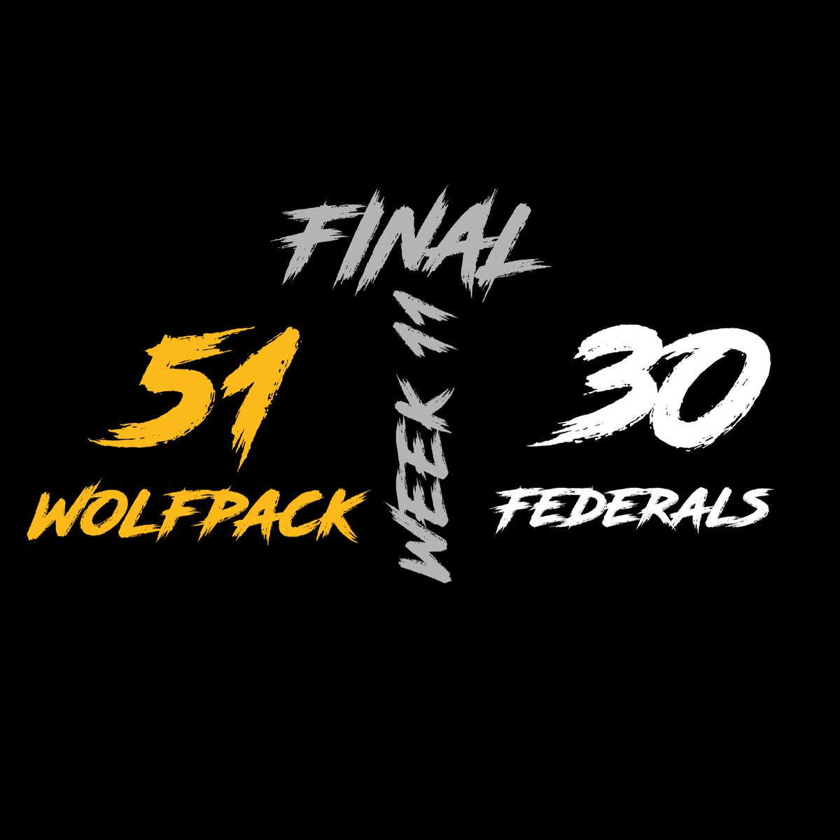 WolfpackWFA's tweet photo. 6-5 ON THE SEASON

WE CAN CLINCH THE DIVISION NEXT WEEK

#JoinTheHunt https://t.co/Gy90wcjosH