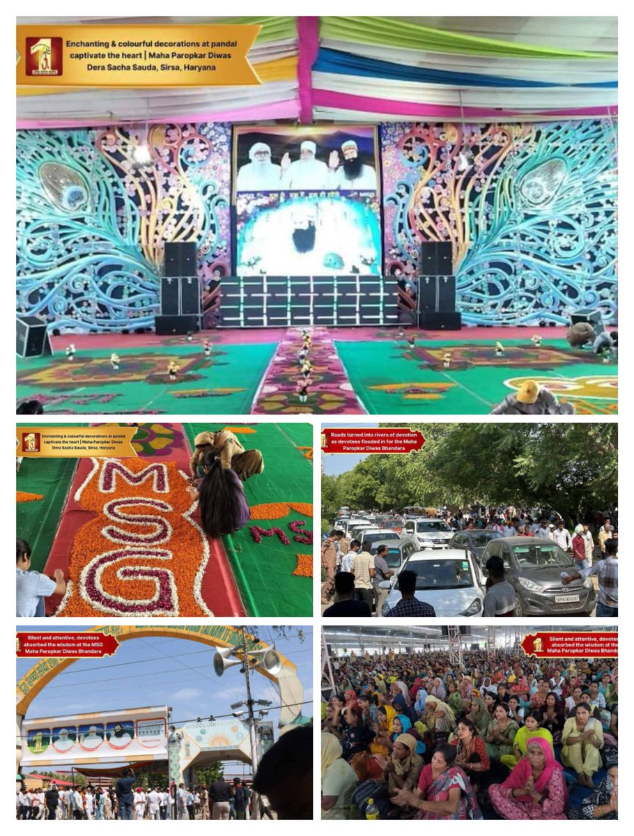 NehaBindal10's tweet photo. #MillionsCelebratedGuruGaddiDiwas
With the inspiration of Gurmeet Ram Rahim Singh Ji, millions of Volunteer's of Dera Sacha Sauda celebrated the Maha Paropkar Diwas by serving the humanity. https://t.co/m6hfH7wdJ0
