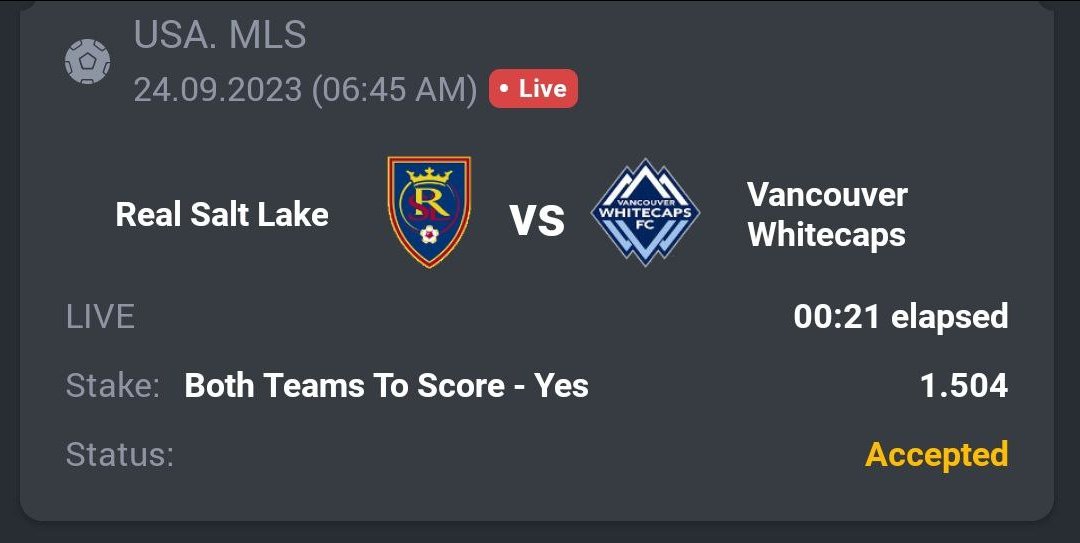 A3RBET's tweet photo. Soccer - MLS
β½ BTTS
π 1.50
π΅ 21 Units
#GamblingTwitter #SportsBetting #TeamParieur #SportsPicks #Betting #A3RBET #FreePicks #SportsBettor #Sports
#Soccer #Football #MLS #MLSWeekend #RSLvVAN #RSLvsVAN #RealSaltLake #VancouverWhitecaps #RSL #VAN
Like + RT https://t.co/mUdZQdQsIy