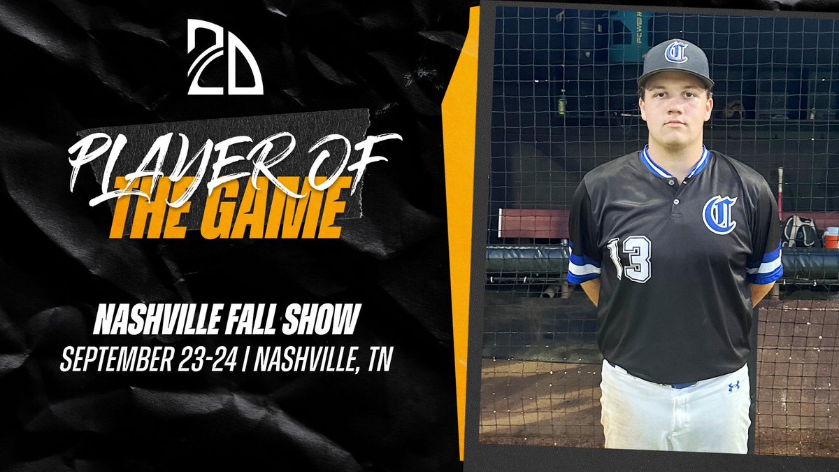 ⭐️ PLAYER OF THE GAME ⭐️

Jonah Branham: 1-4, 2RBI’s, SB

Summer Team: Common Wealth 17U

<a href="/2DsportsTN/">2D Sports Tennessee</a>
#2DNashville