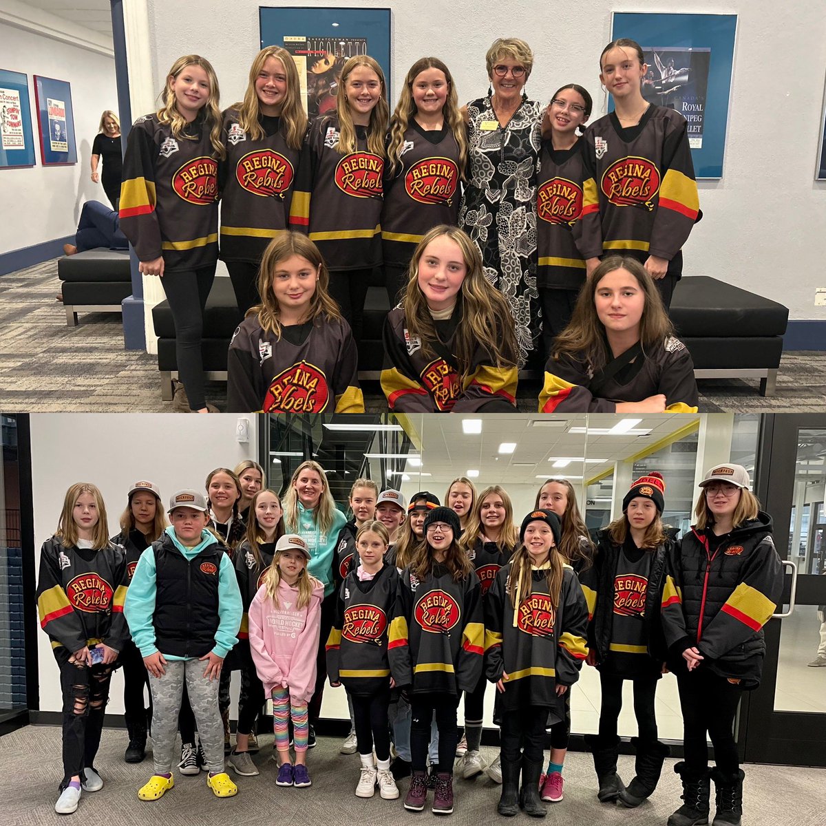 kgalbraith's tweet photo. Congratulations to @wick_22 on her induction to the Saskatchewan Sports Hall of fame - we loved Wickfest and loved being here tonight to help represent female hockey. Huge thanks to the @MapleLeafs as well #theheartcareiesthefeet https://t.co/aHYs1kZqnp