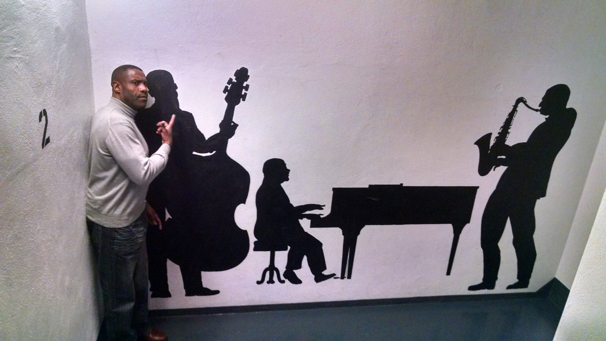 Another Day~🎻

Even On and Off the Wall, Bass Players United😎! 

“Think Bass! The True Foundation upon which to build on.” ~Reginald Veal

😊 #Art #WallArt #Bass #BassPlayer #DoubleBass #Cello #Piano #TenorSaxophone #Point #Artist #Mural #Backstage #Foundation #ReginaldVeal