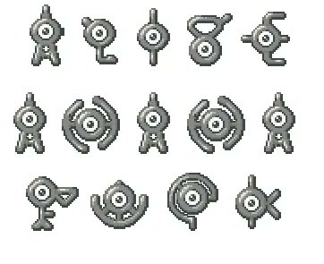 CmfVoices's tweet photo. Spent an embarrassing amount of time hand kerning these Unowns. Adapted from a pattern by #MakibirdStitching ! 
Get ready for a new cross stitch everyone
Thanks @Deckelodeon for the keen eye lolol
#Pokemon #Unown https://t.co/WaOvhgT0MZ