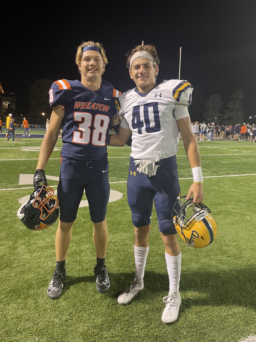 Loved seeing these two dudes tonight! Hard fought game between Wheaton and Augie!