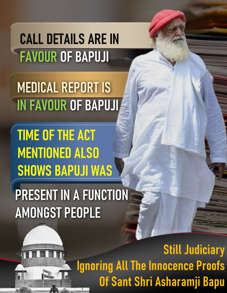 Absolutely The story of the girl has Too Many Flaws . She never went into the Kutia but lied . She lied about her age too, proof of her lies is her admission form.
The Jodhpur case is totally bogus.
#ऐतिहासिक_अन्याय with Asaram Bapu Ji 

#DUSUElection2023