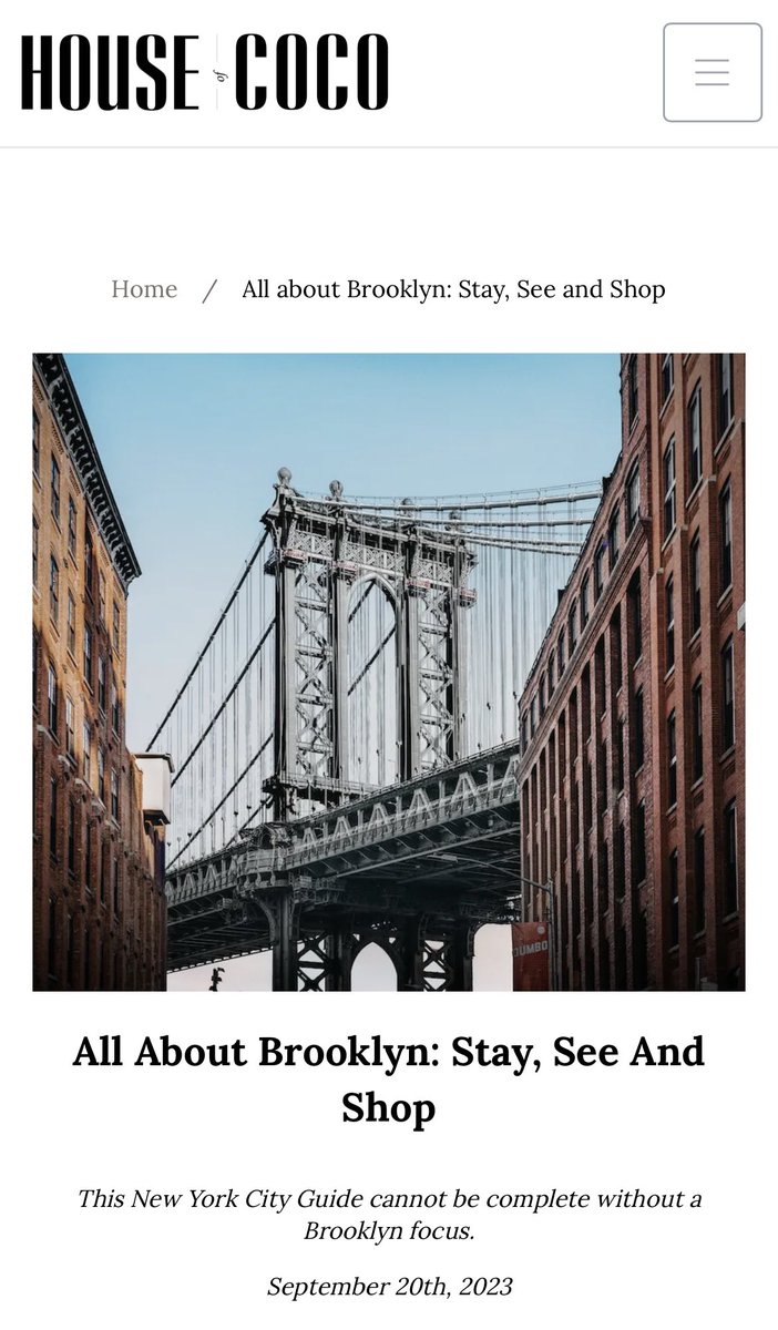 🆕 on <a href="/House_of_Coco/">House of Coco Mag</a> All about Brooklyn: Stay, See and Shop houseofcoco.net/all-about-broo… with <a href="/brooklynmuseum/">Brooklyn Museum</a> <a href="/IHGhotels/">IHG Hotels & Resorts</a> <a href="/MoxyHotels/">Moxy Hotels</a> <a href="/Apotheke_co/">Apotheke</a> <a href="/RueSaintPaul1/">Rue Saint Paul | Sustainable Collective</a> <a href="/catbirdnyc/">catbird</a> <a href="/VelvetCaviar/">Velvet Caviar</a> and more #Brooklyn #cityguide #NYC