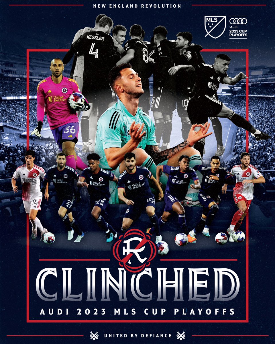 NERevolution's tweet photo. WE’RE IN ‼️ #MLSCupPlayoffs https://t.co/J7TanBYm4h