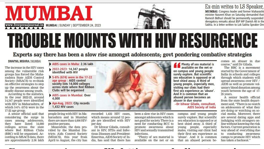 Free Press Journal 24/09/2023 With my inputs and views.