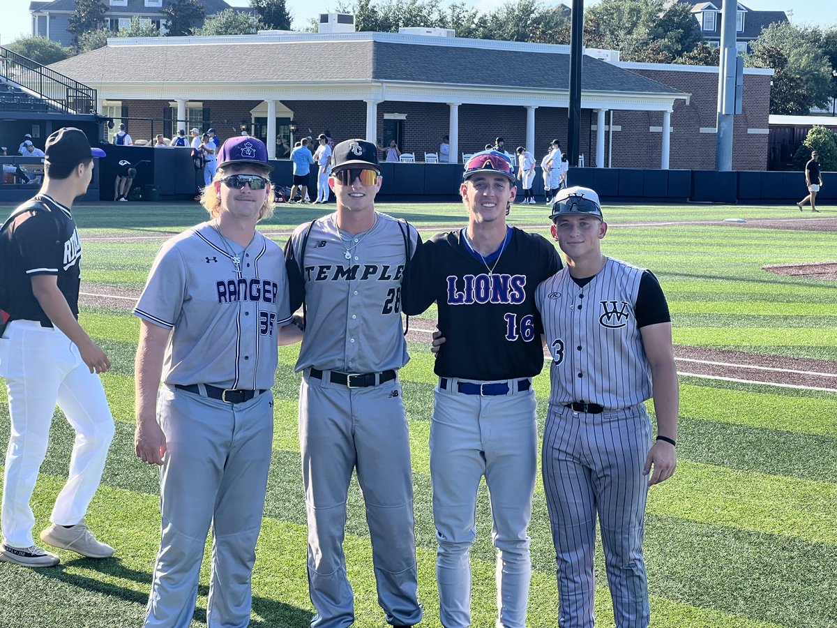 A bunch of ⁦<a href="/DulinsDodgers/">Dulins Dodgers</a>⁩ alum competing against each other. Good group of dudes right here. ⁦<a href="/HaynesJaxon/">jaxon haynes</a>⁩ ⁦<a href="/RuckerTrent/">Trent Rucker</a>⁩ ⁦<a href="/AustinWallaceTX/">Austin Wallace</a>⁩ <a href="/kevin20duran/">Kevin Duran 20</a>
