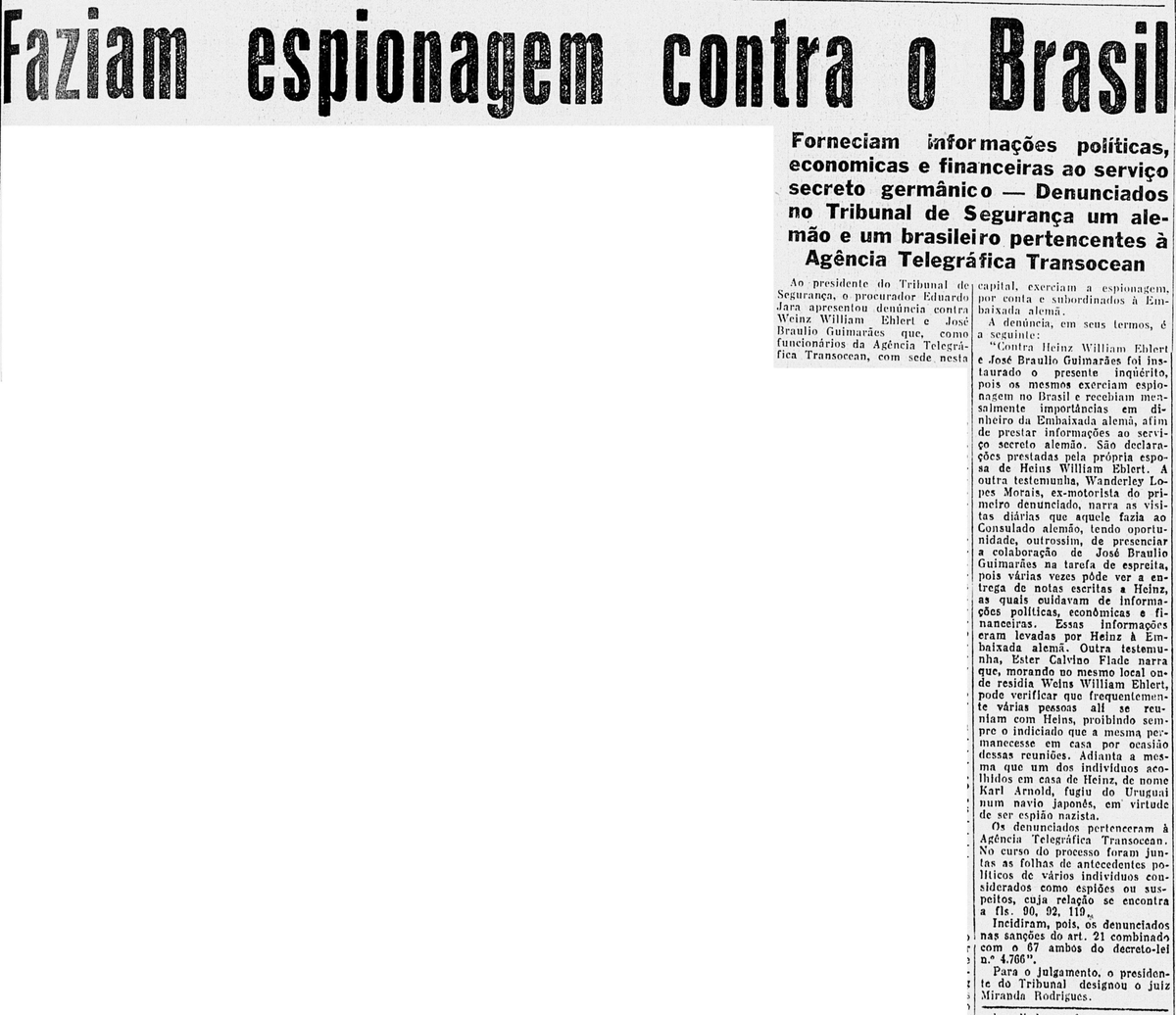 sentandoapua's tweet photo. Notícias da 2ª Guerra: 24SET1943-Faziam espionagem contra o Brasil https://t.co/sVxoSO6iGn 

#SET43 #ANoite #WWII #Espionagem #Brasil https://t.co/UeaYxjzOTp