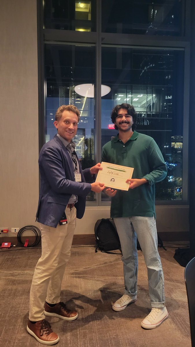 PavlovSociety's tweet image. Congrats to our Poster Award Winner Zephyr Desa, and our Bucci Scholarship Awardee, Lexe West! #Pavlovian2023