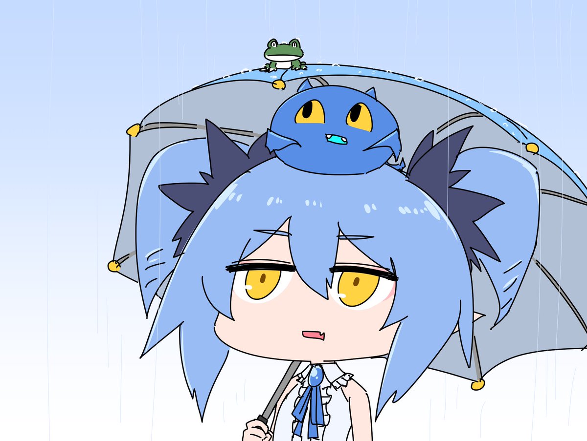 「無言投下です。 #見た人は無言で青いものを載せる 」|ラディア@skeb募集中のイラスト