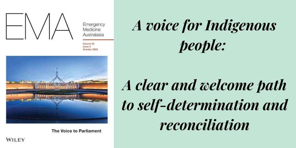 The Voice to Parliament
#Editorial

doi.org/10.1111/1742-6…

#FreeAccess

<a href="/glennh3108/">Glenn Harrison</a>
<a href="/WileyHealth/">Wiley Clinical Health</a> <a href="/acemonline/">ACEM</a>