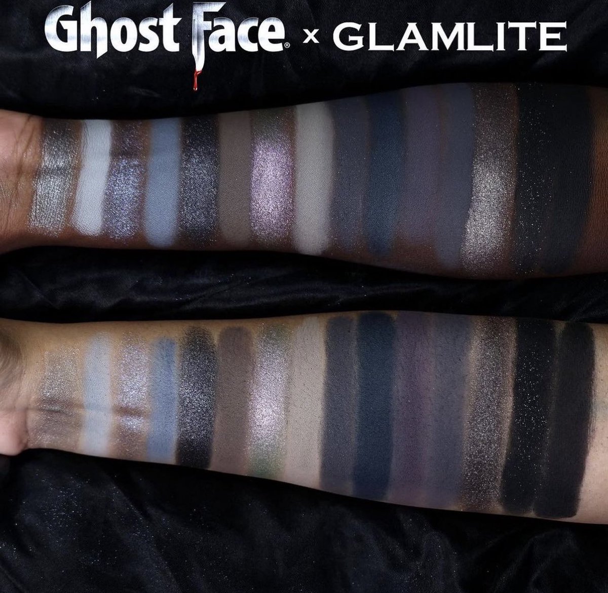 Trendmood's tweet image. #Revealed 🚨 NEW collection 🖤🩸 #glamlite x #GhostFace Include:
🖤 Mirror $26
🩸 Blood Red Lip Kit: red lip tint Ghost Blood deep red lip liner $15
🤍Eyeshadow Palette $32 
Online  ➡️ September 29 @ 8am pst *use code: TRENDMOOD 15% off