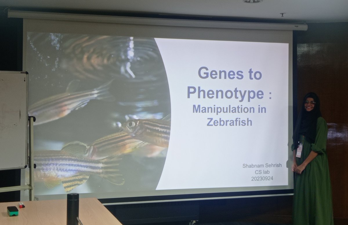 Third day starts with @namshab27 discussing genetic and chemical manipulation in #zebrafish @IGIBSocial