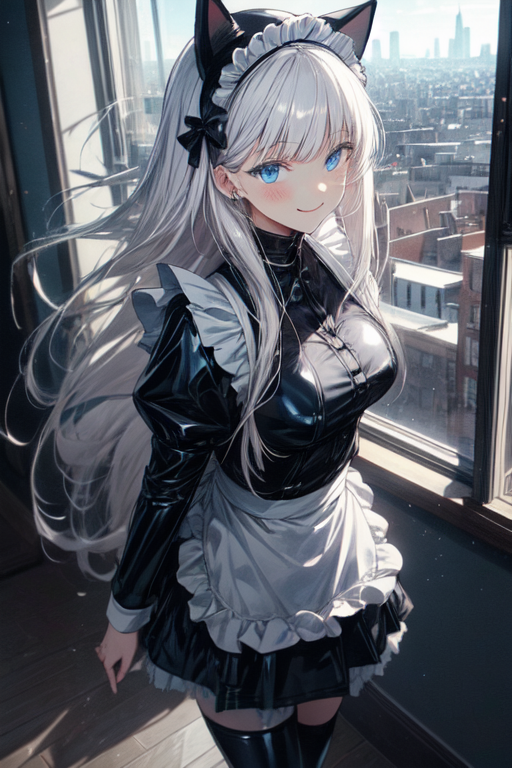 "hello my dear how do you like my maid outfit"
