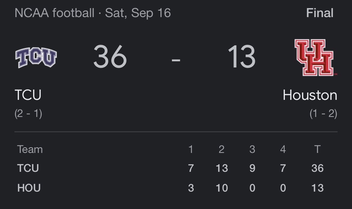 RedditCFB's tweet photo. All four new members of the modern Big 12 have now had their debuts in-conference.

They all lost by at least two scores. https://t.co/HAGmypWXXn