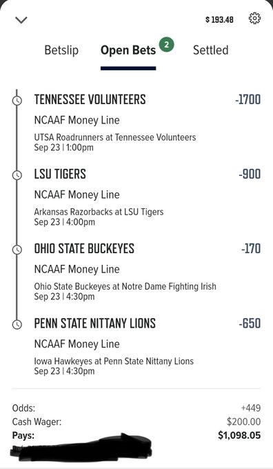I went 17-0 today! Im not posting the single bets but here&rsquo;s the 9 leg parlay &hellip;..plus I have my &ldquo;3day