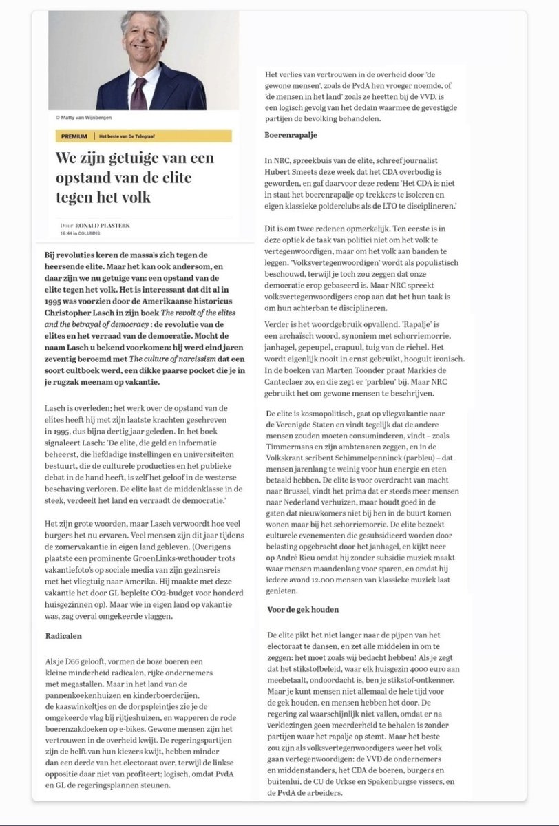 Column van vorig jaar.